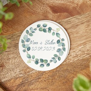 Untersetzer Hochzeit personalisiert mit Namen