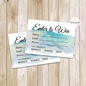 Printable Enter to Win Cards Printable Enter to Win Tickets - Etsy