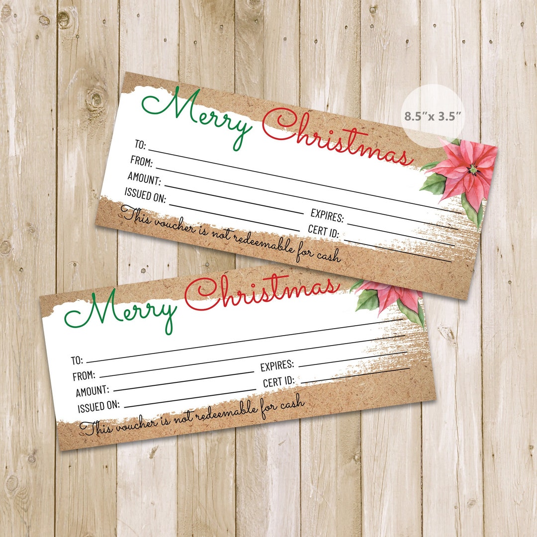 Template for Gift Certificate Printable Coupons Gift - Etsy