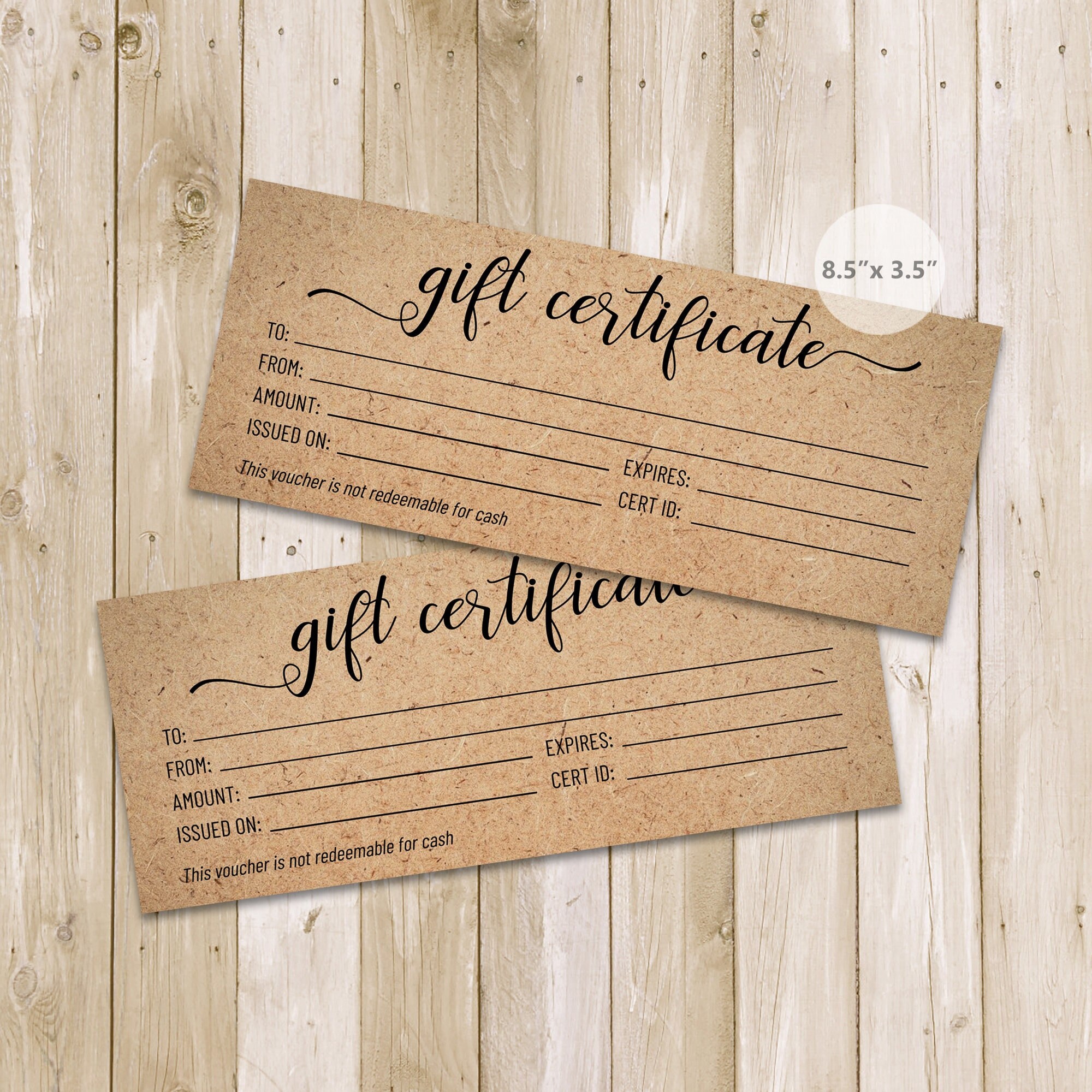 Printable Gift Certificate Template Blank Printable Gift - Etsy
