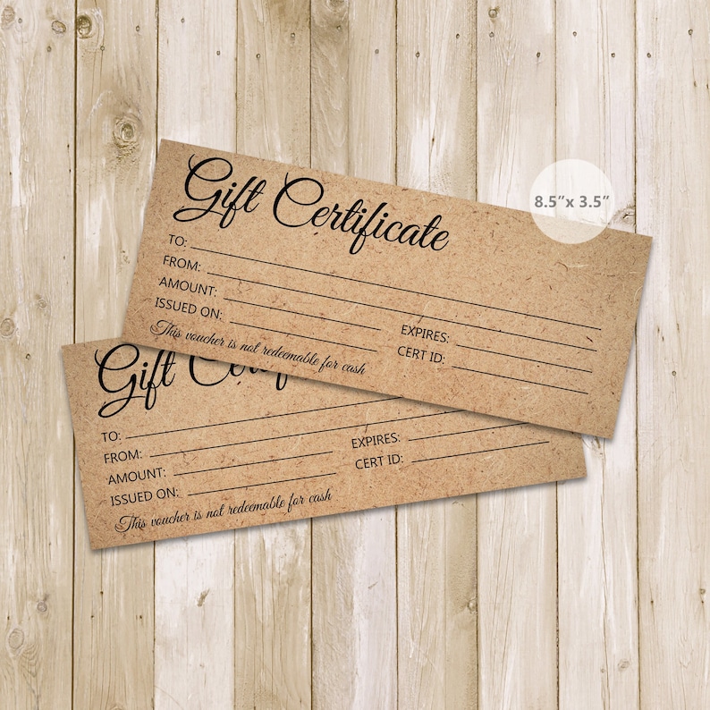 Printable Gift Certificate Template Blank Gift Certificate Gift Card Printable Gift Certificate Template Blank Gift Certificate Gift Card