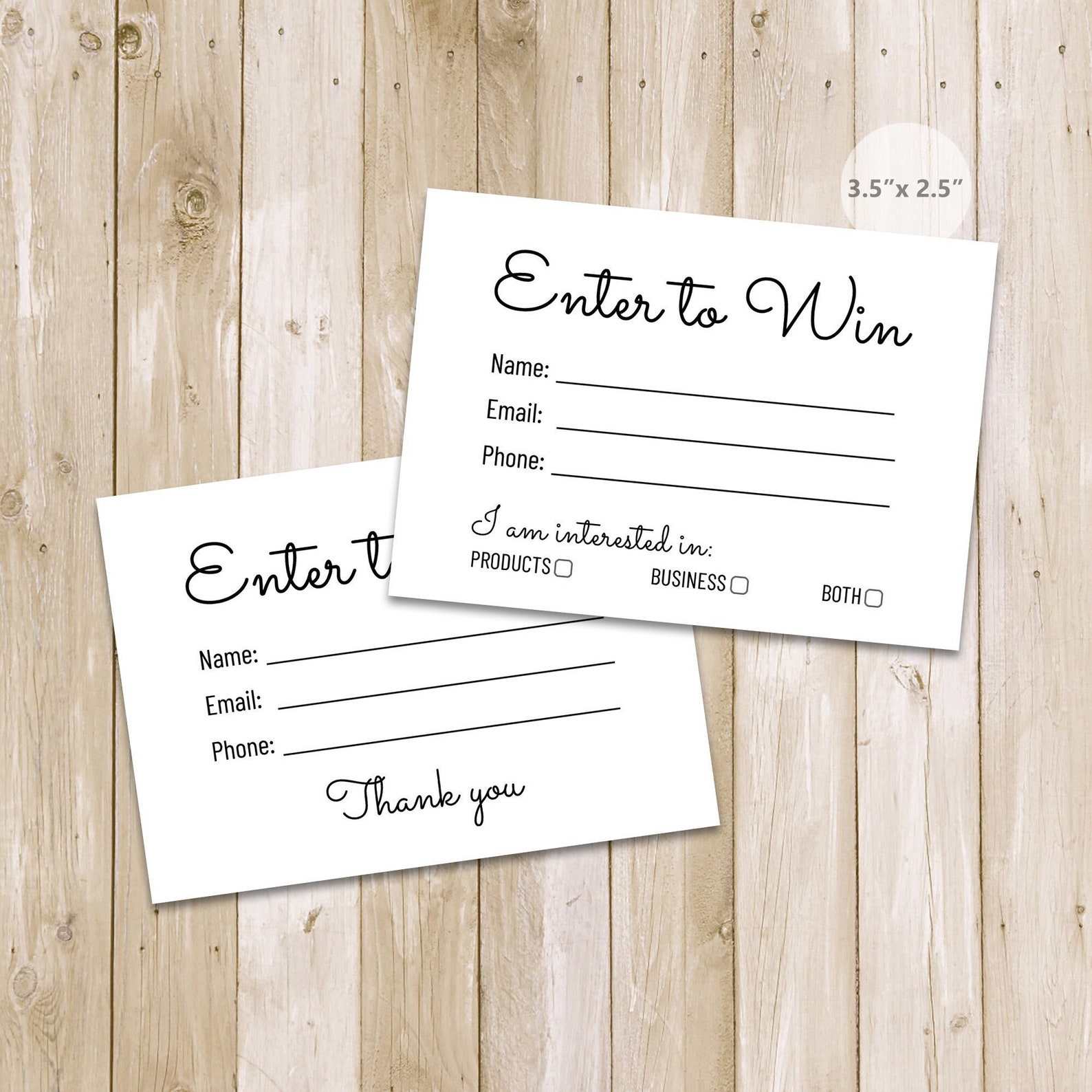 Printable raffle ticket templates simple enter to win cards no color