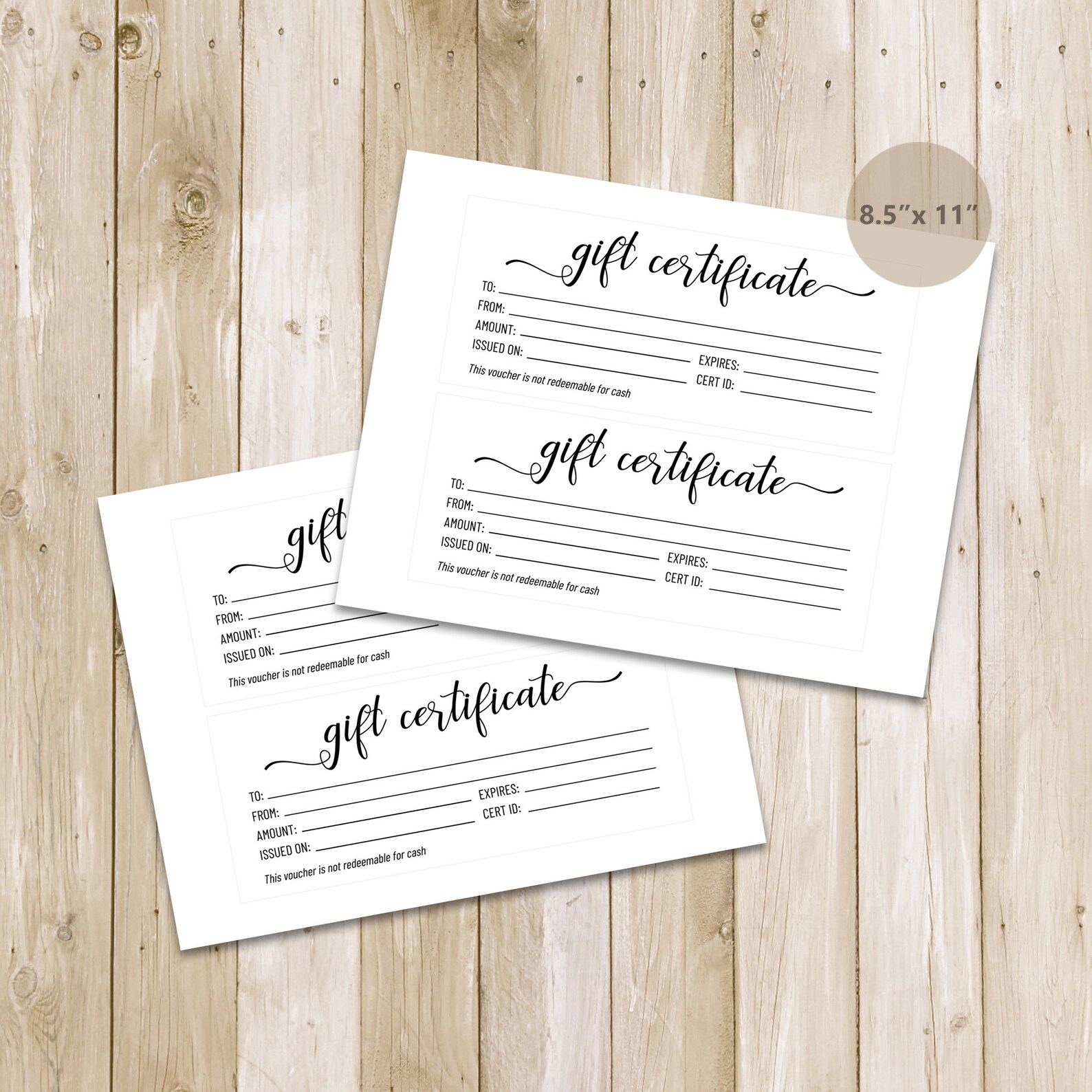 Blank Printable Gift Certificate Template Gift Vouchers NO COLOR INK Etsy Blank Printable Gift Certificate Template Gift Vouchers NO COLOR INK Etsy