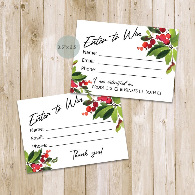 Printable raffle ticket templates enter to win cards printable etsy