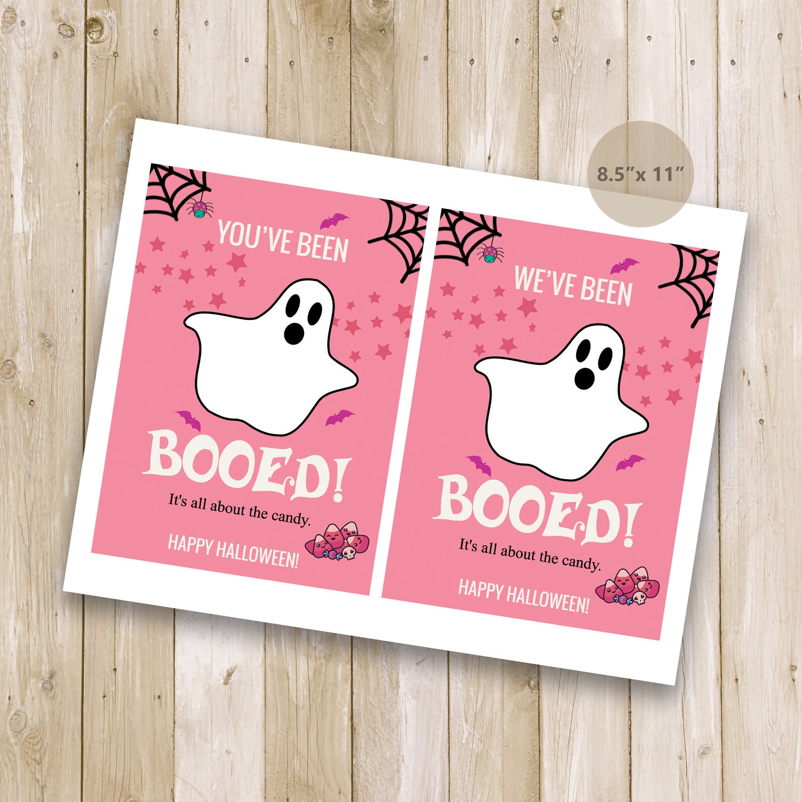 Pink Boo Printable Printable You've Been Booed Signs for Halloween Boo Basket We Ve Been ...
