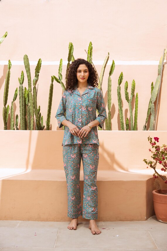 Ropa De Dormir Pijamas De Lujo Mujer Pijamas De Algodón Con