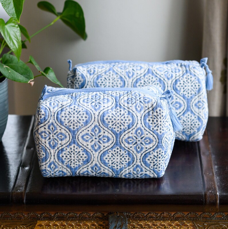 Black - Handmade Cotton Toiletry Bags (Set of 3) 06