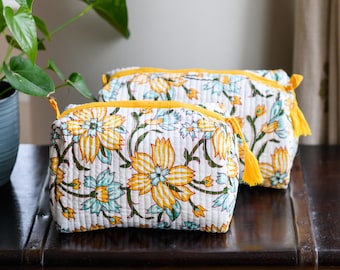 Cotton Toiletry bag | Washbag | Make-up Bag | Gift for Her | Mother&#39;s Day Gift |  Teacher&#39;s Gift | Bridesmaid Gift | Toiletry Organiser