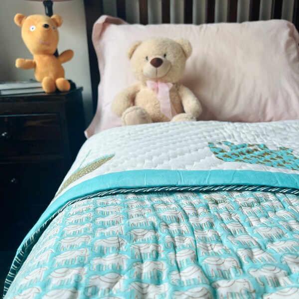 Block Print Quilt Etsy UK