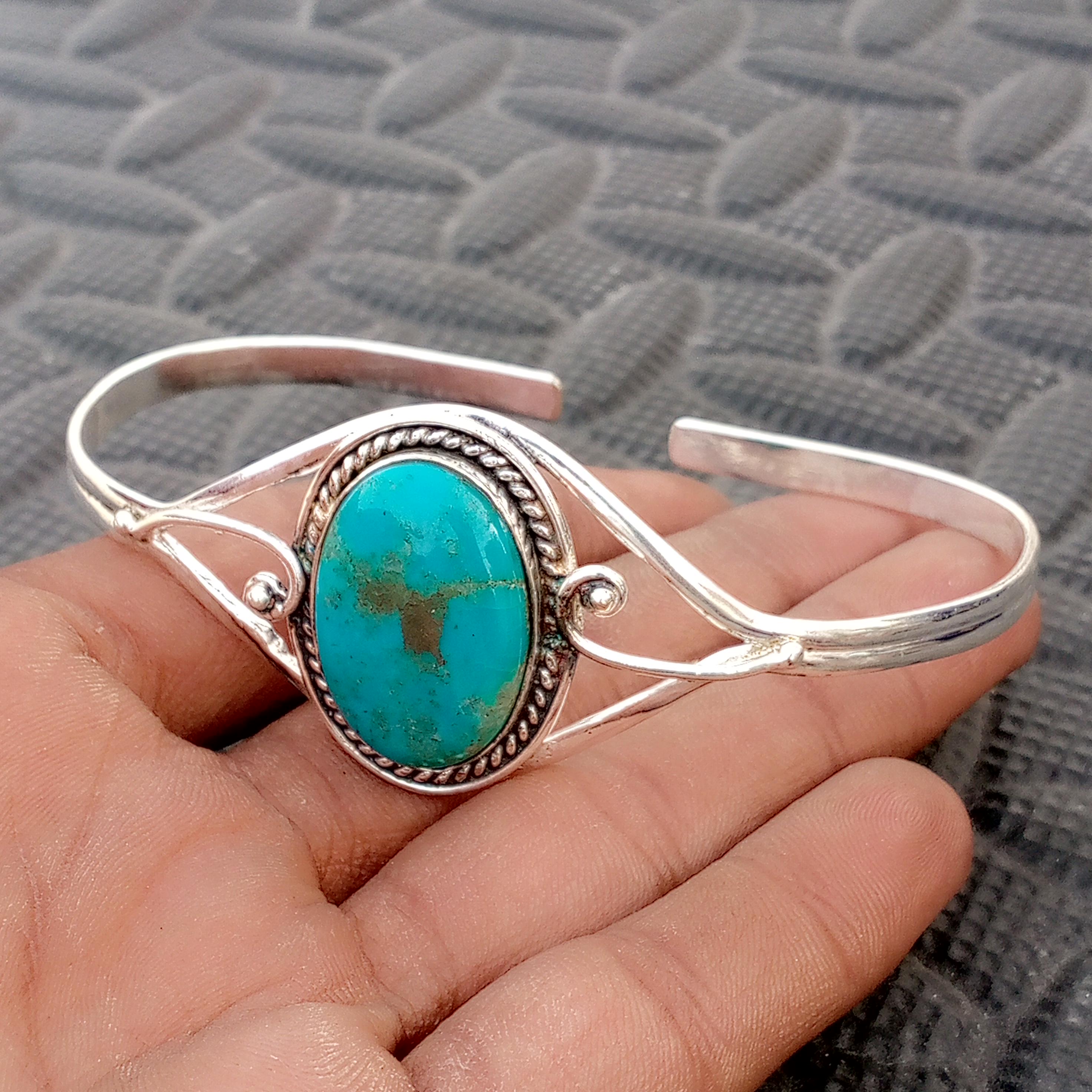 Turquoise Gemstone, Handmade Jewelry, 925 Sterling Silver