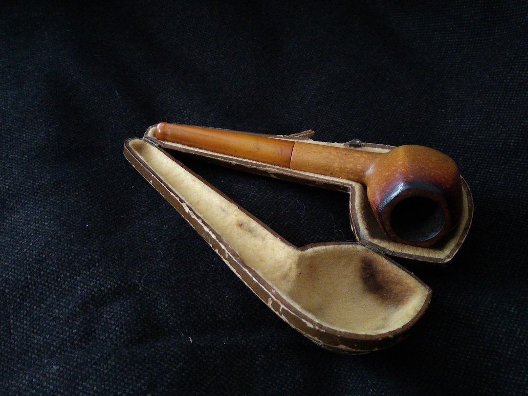 Antique Meerschaum Pipe With Case Etsy