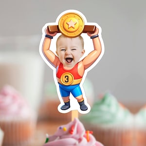 wrestler Cupcake Topper wrestler Design Printable Digital File, Personalised Cupcake Topper, Funny Cupcake Digital Download