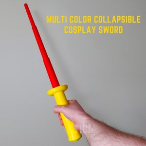 Collapsible Cosplay Sword, 3D printed, Cosplay Prop, Costume Accessories, Comic Con, Convention Prop, Multicolour