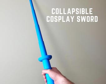 Collapsible 3D Printed Cosplay Sword, Convention Prop