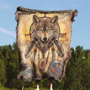 Wolf Native Blanket 
