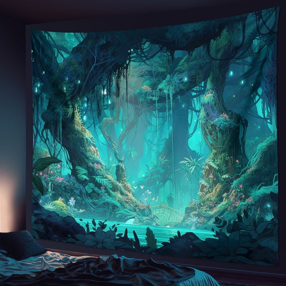 Enhanced Magical Fantasy Forest Tapestry Wall Hanging Art for Kids Room Dorm Bedroom Magic Home Decor Gift Etsy Canada