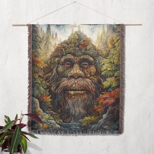 MJSTAR Fleece Blanket Bigfoot Sasquatch Throw - 60x50 Inches, Reversible Microfiber, Super Soft Plush
