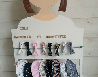 Col amovible enfants et barrette assortie