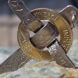 Templar Pendant, Recycle Coin Pendant, Celtic Cross Pendant, Medieval cross, Historical Cross Pendant, Templar cross, Gothic cross
