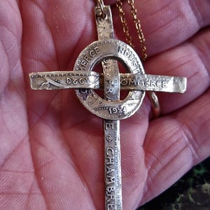 Templar Pendant, Recycle Coin Pendant, Celtic Cross Pendant, Medieval cross, Historical Cross Pendant, Templar cross, Gothic cross