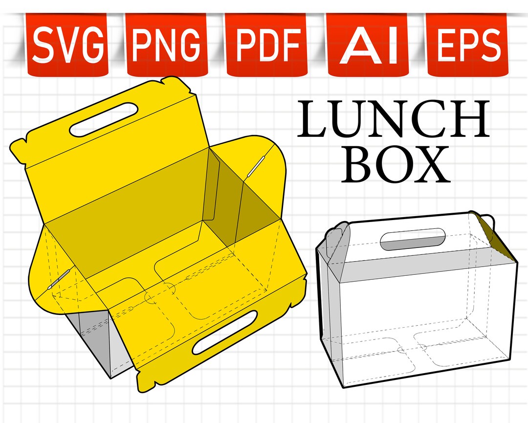 Lunch Box Svg Gable Box Svg Gable Box Template Gable Box - Etsy