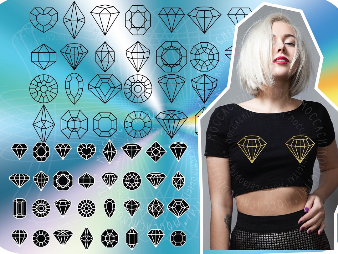 DIAMOND SVG BUNDLE, Gems Svg, Diamond Svg, Precious Stone Svg, Cricut ...