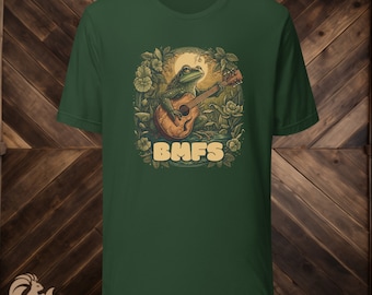 BMFS, Billy Strings Shirt, Creek Frog Shirt,  retro guitar, Bluegrass, Fan Art, nonbinary shirt