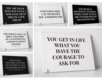 Motivational Inspirational Quotes Canvas Art Wall Art Picture Framed Canvas Print Decor