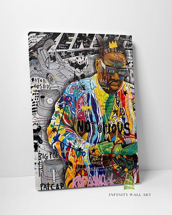 Biggie Smalls Notorious B.I.G. Graffiti Canvas Art Print Wall Art