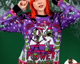 Invader Zim Power For Santa Christmas Jumper (PRE-ORDER OCT 30th)