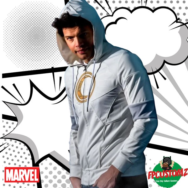 MOON KNIGHT: Full Zip Hooded Sweatshirt Marvel Inspired