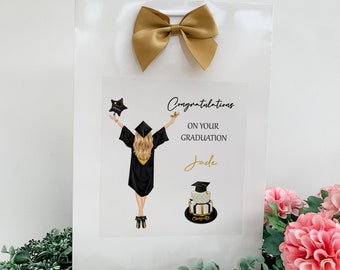 Graduation Gift Bag, Custom Personalised With Graduates Name, Congratulations on Your Graduation, Luxury Gift Bags