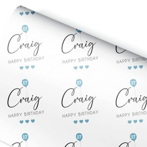 Personalised Birthday Gift Wrap, Personalised Wrapping Paper