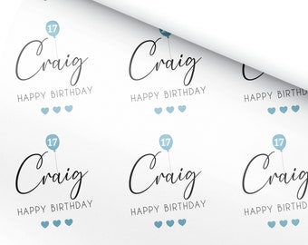 Personalised Birthday Gift Wrap, Personalised Wrapping Paper