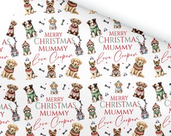 Papel de regalo personalizado para perros salchicha / Papel de regalo navideño personalizado / Papel de regalo personalizado / Papel de regalo divertido / Papel de regalo para perros