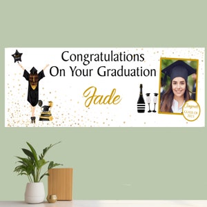 Personalised Graduation Banner Congratulations | Party Banner | Custom Banner | Party Decor