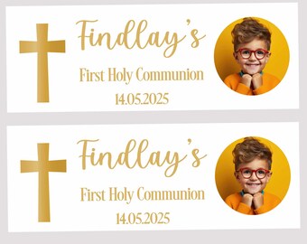Banners personalizados para fiesta de Primera Comunión, decoración de fiesta, decoración de pared, Primera Comunión o Confirmación