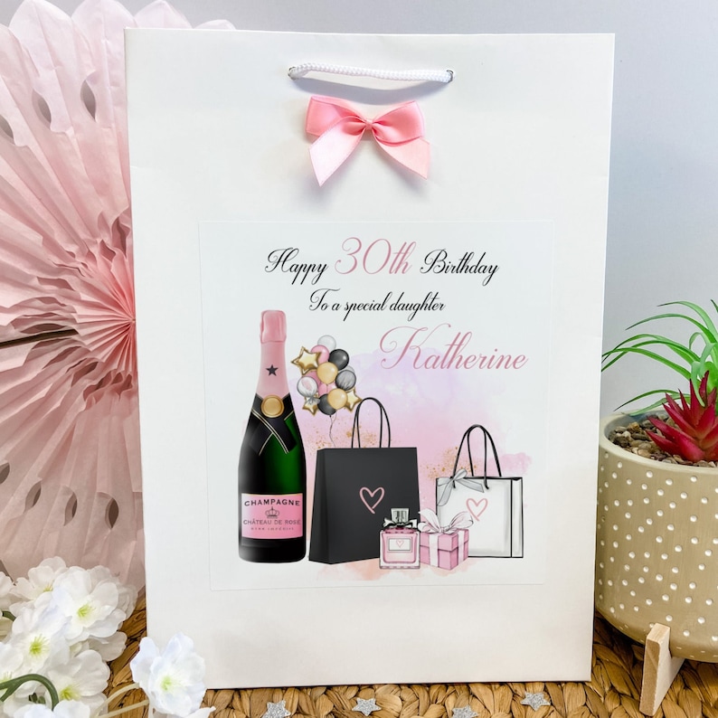 Personalised Birthday Gift Bag Large W24 x H34 x D9.5 cm