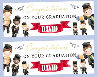 Banner de graduación de guardería, Banner personalizado para fiesta de guardería, Banner personalizado, Banner de "Bien hecho", Graduación preescolar, Salida de guardería