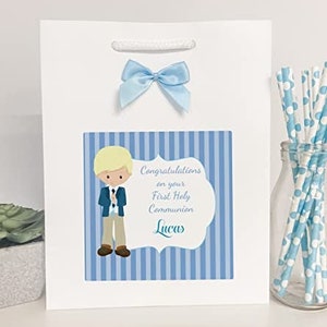 Personalised Gift Bag For First Holy Communion Boy