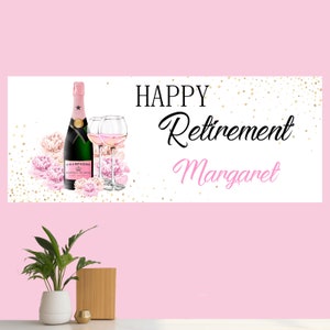 Personalised Congratulations on Your Retirement Party Banner | Custom Banner | Party Decor | Wall Decoration