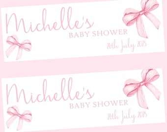 Decoraciones personalizadas para el salón de baby shower, pancarta para baby shower, futura mamá, niña, decoraciones pastel para baby shower, ideas para baby shower