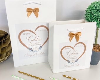 Bolsa de regalo personalizada 50º Aniversario de Bodas de Oro