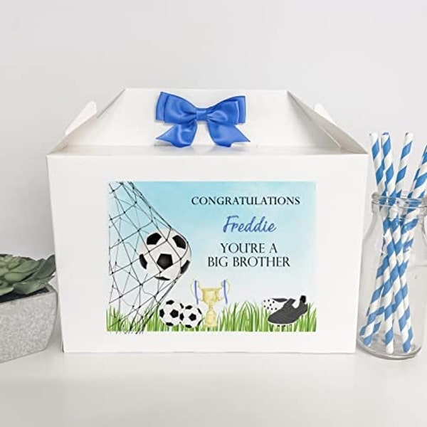 Personalised Congratulations New Big Brother Gift Box Football