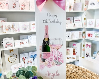 Bolsa de botella personalizada de cumpleaños - Bolsa de regalo personalizada - Bolsa de regalo de cumpleaños - Regalos de cumpleaños - Idea de regalo de cumpleaños