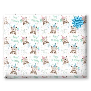 Papel de regalo personalizado / Papel de regalo de cumpleaños personalizado / Papel de regalo personalizado / Construcción / Camiones excavadoras imagen 3