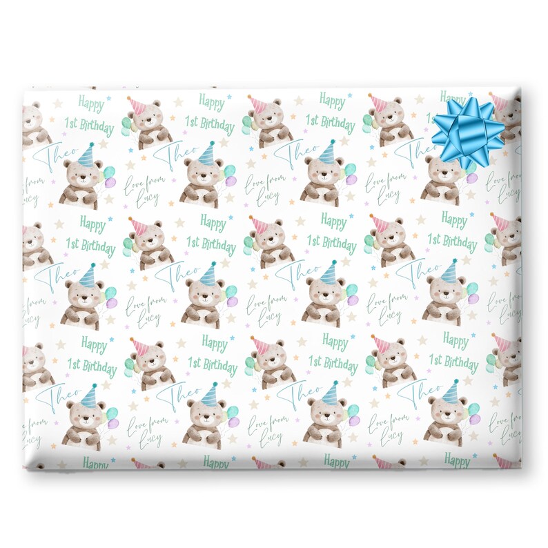 Papel de regalo personalizado / Papel de regalo de cumpleaños personalizado / Papel de regalo personalizado / Construcción / Camiones excavadoras imagen 3