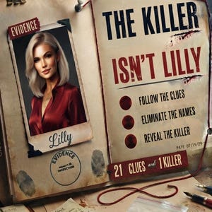 Printable Murder Mystery Puzzle, Find the Killer, Detective Logic Deduction Elimination Game, Instant Download PDF