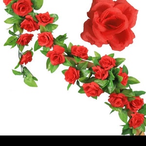 Rose-Garment of artificial green vine leaves, flower, foliage, string, wedding, home, garden decoration