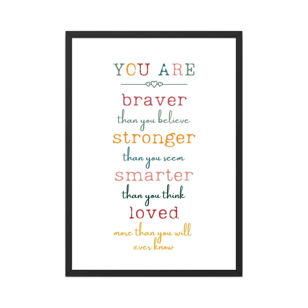 Printable Wall Art Quotes Kids Room Decor Teenager Gifts Etsy